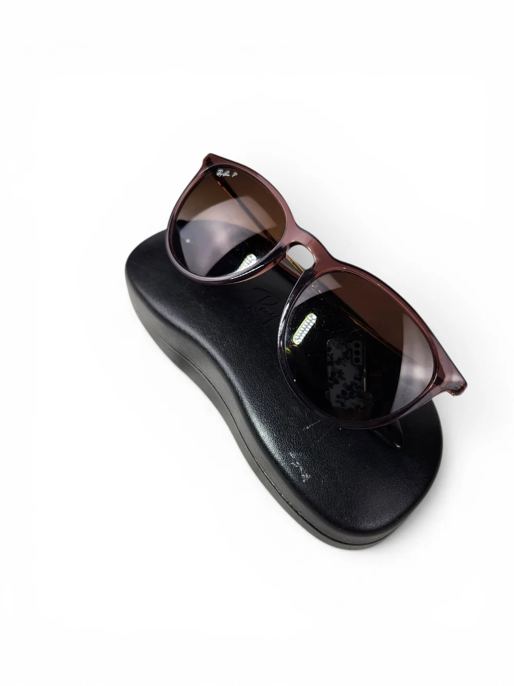 Ray-Ban Erika RB4171 6593/T5 54mm Brown Gradient Polarized Sunglasses w/ Case